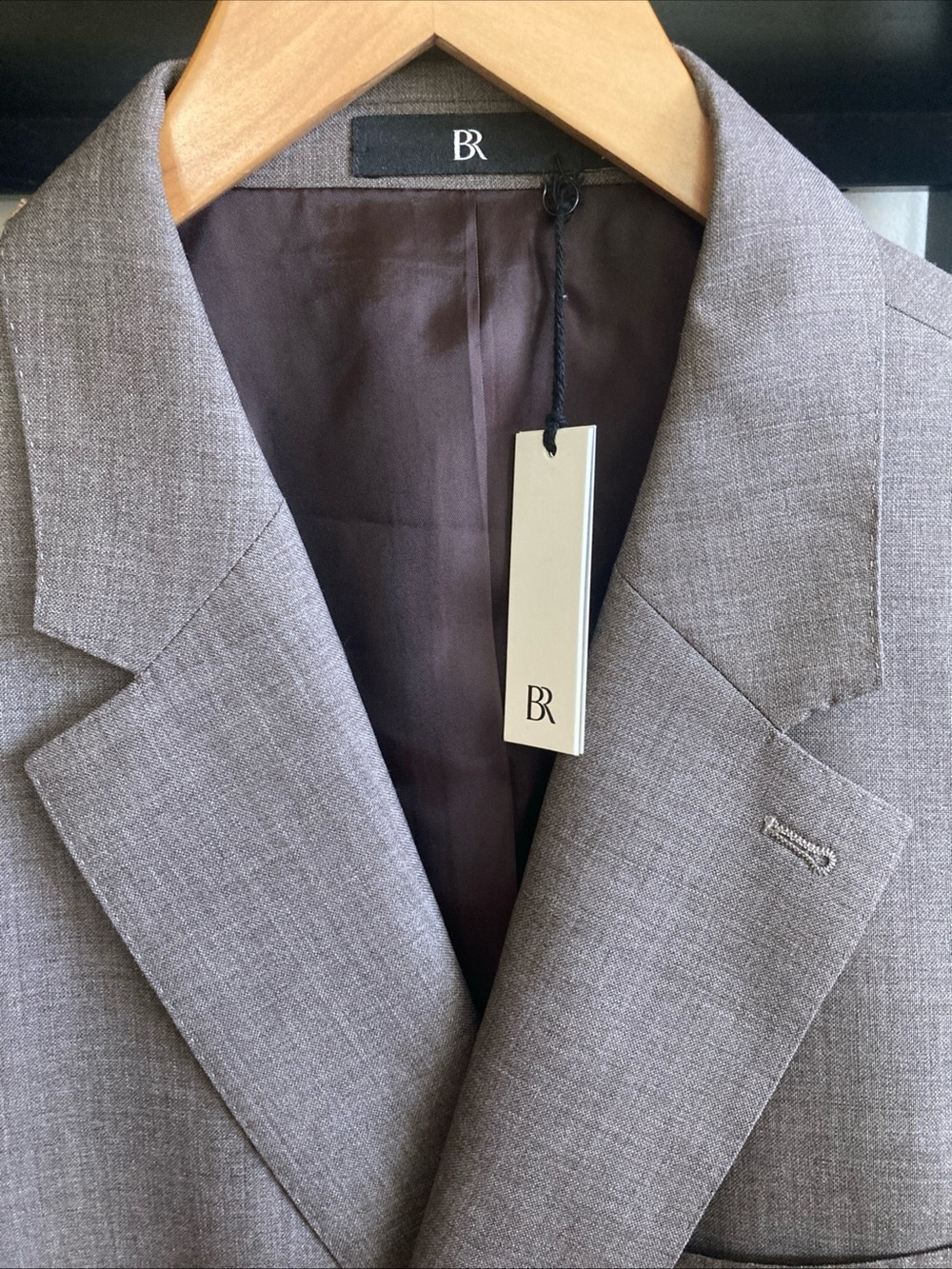 Banana Republic Vitale Barberis Canónico wool Men's- Tailored Sport Coat Taupe - Picture 2 of 16